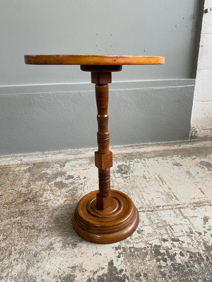 Antique Turned Oval Wine/Pedestal Table