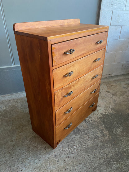 Art Deco Heart Rimu Chest of Drawers