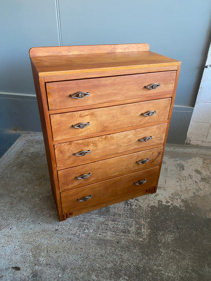 Art Deco Heart Rimu Chest of Drawers