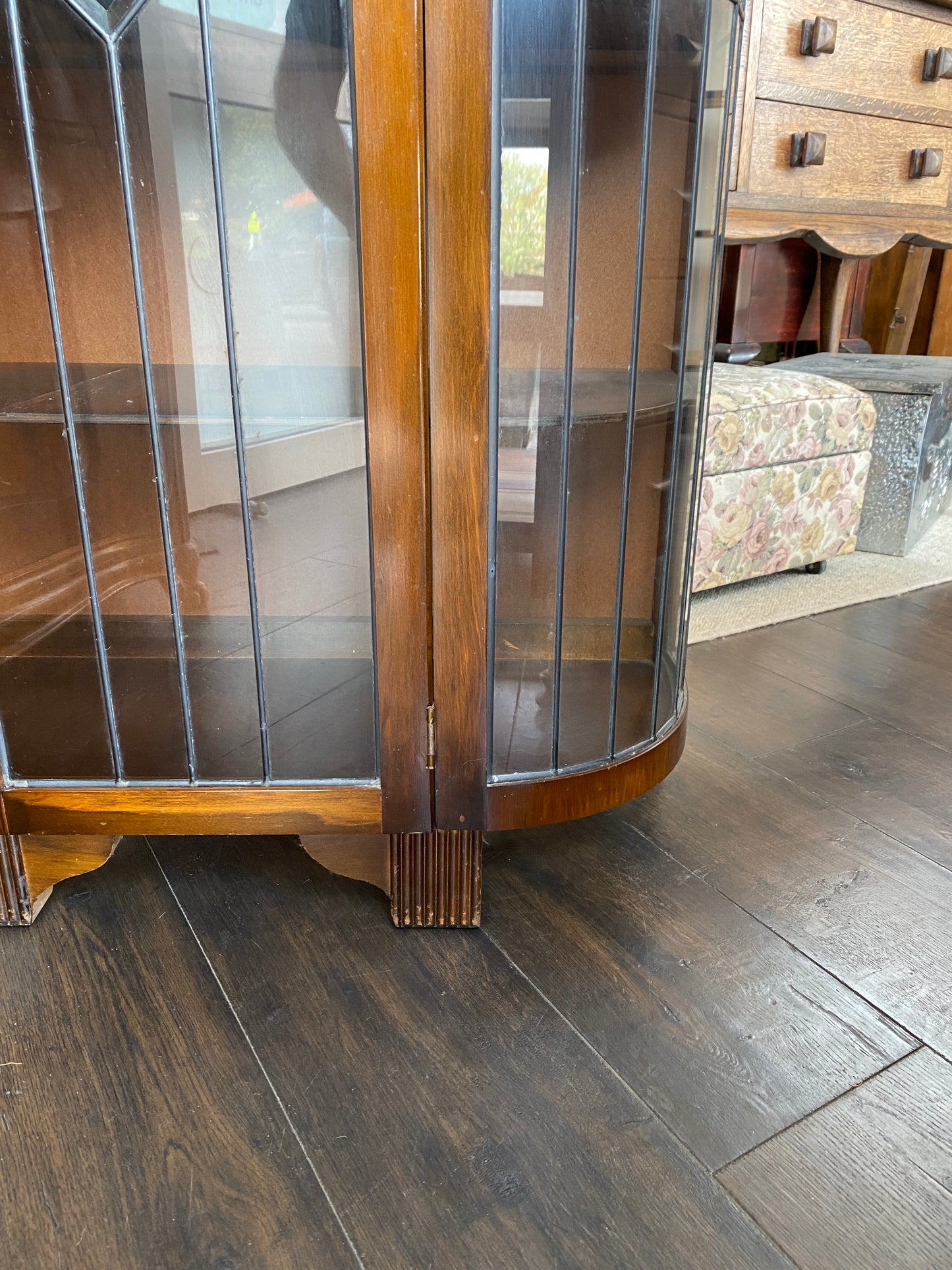 Art Deco Lead Light China Cabinet