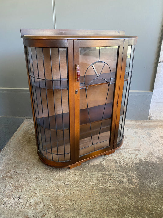 Art Deco Lead Light China Cabinet