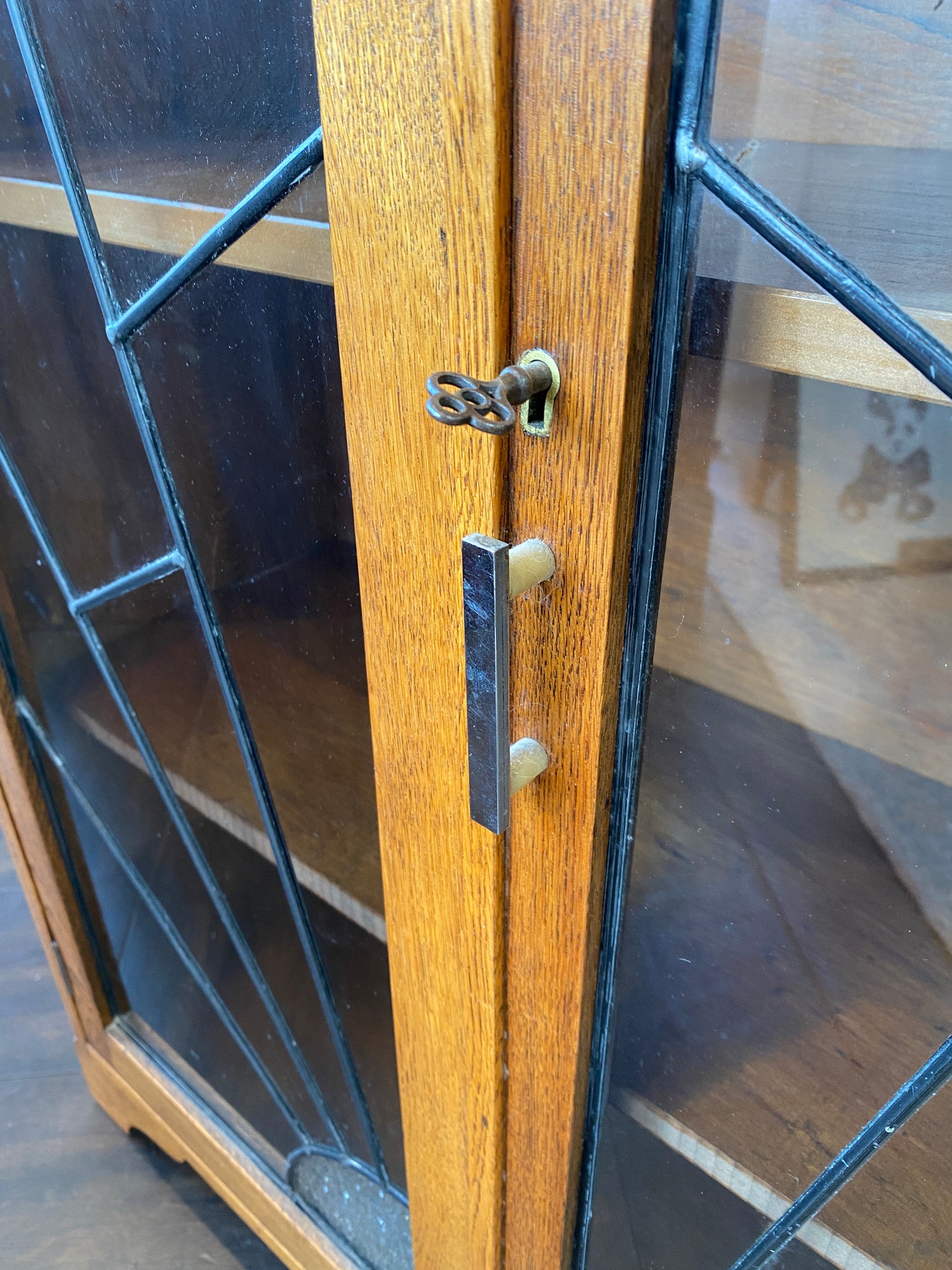 Art Deco Light English Oak Cabinet