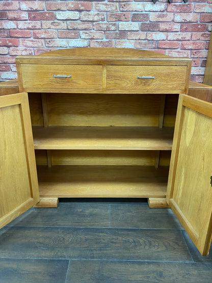 Art Deco Light Oak Cabinet