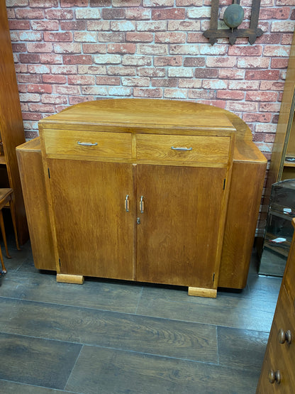 Art Deco Light Oak Cabinet