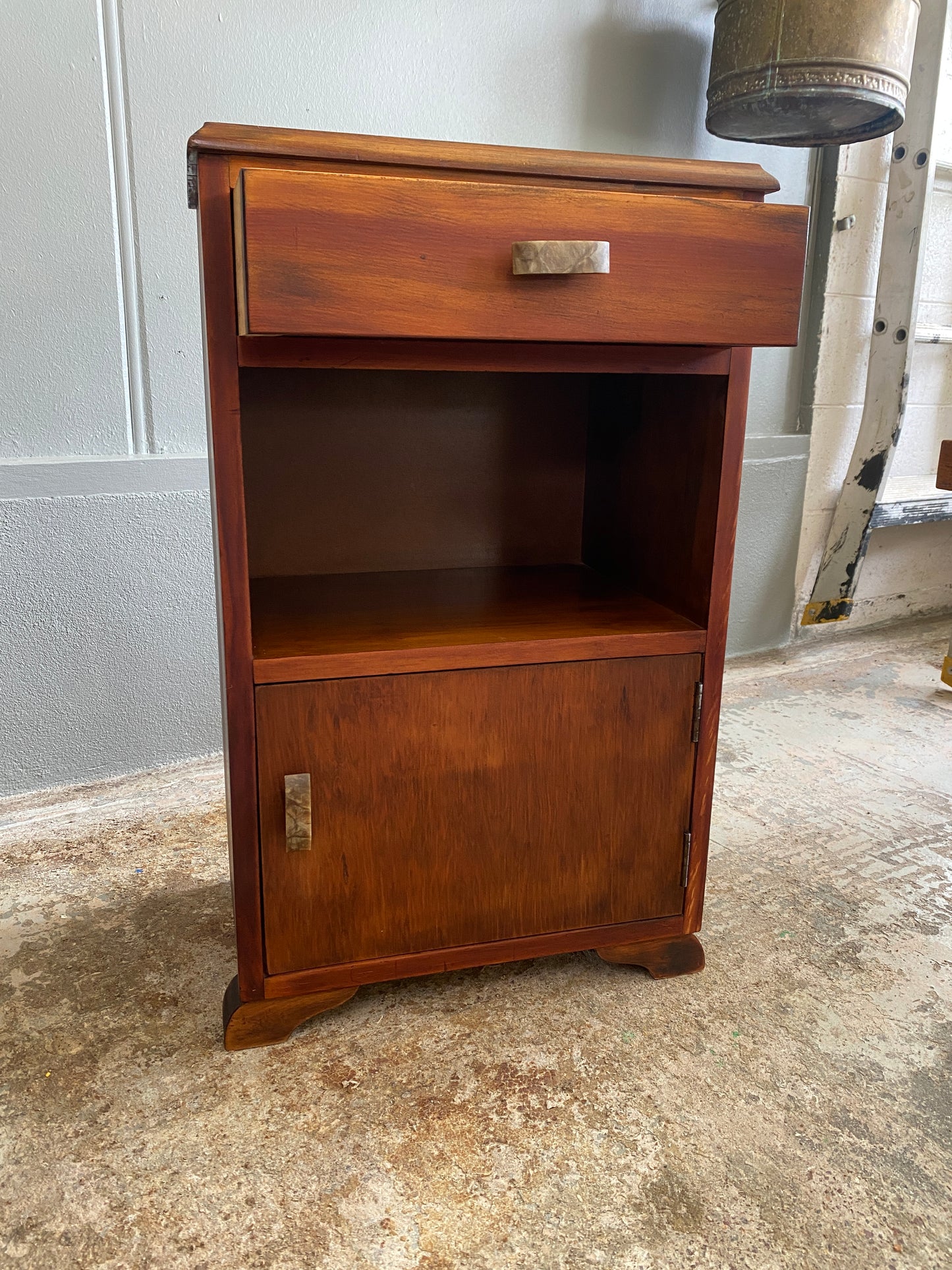 Art Deco Mahogany Bedside Table