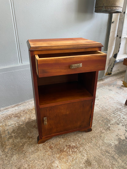 Art Deco Mahogany Bedside Table