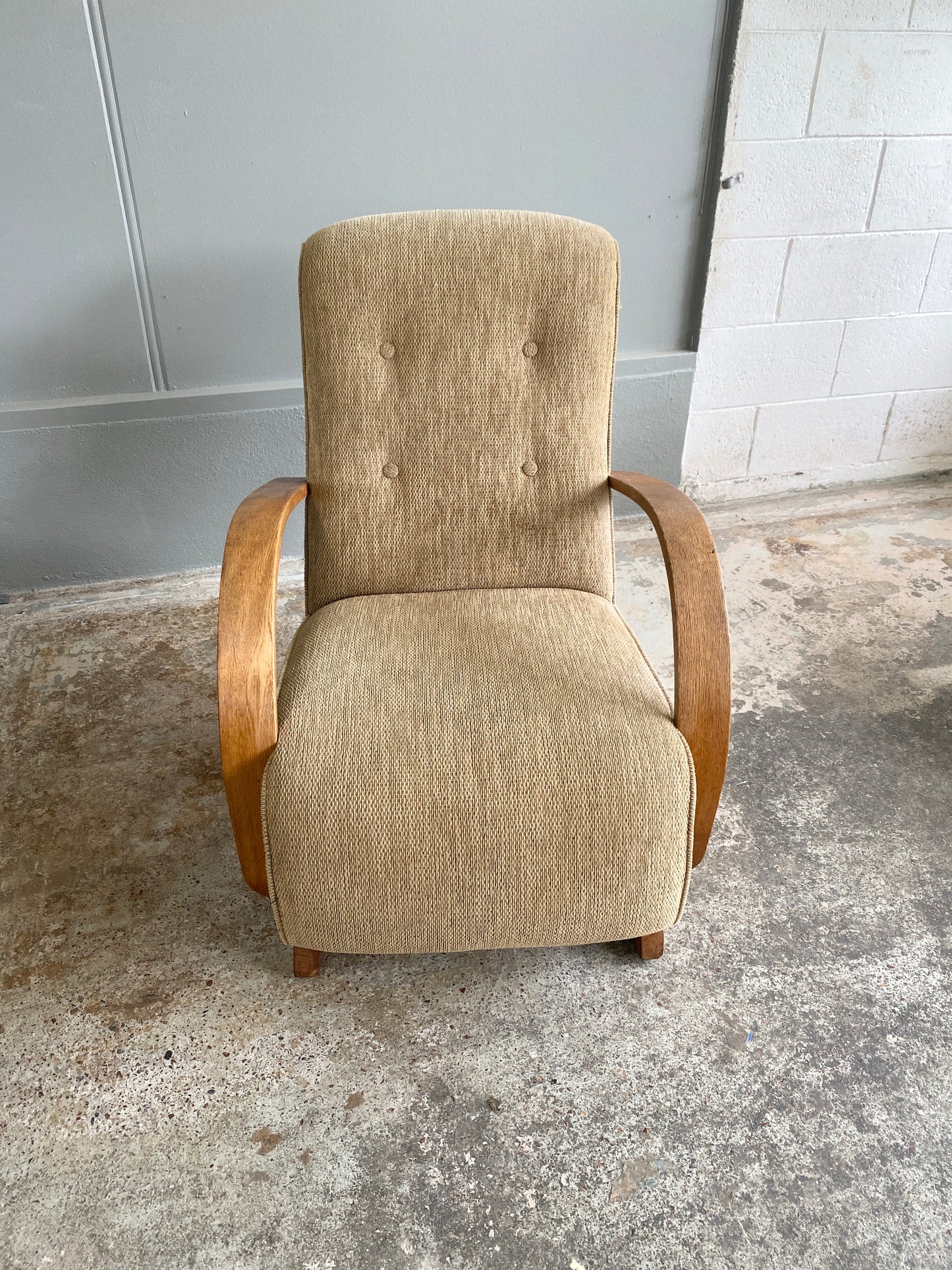 1930s Art Deco Bentwood Armchair
