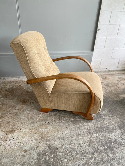 1930s Art Deco Bentwood Armchair