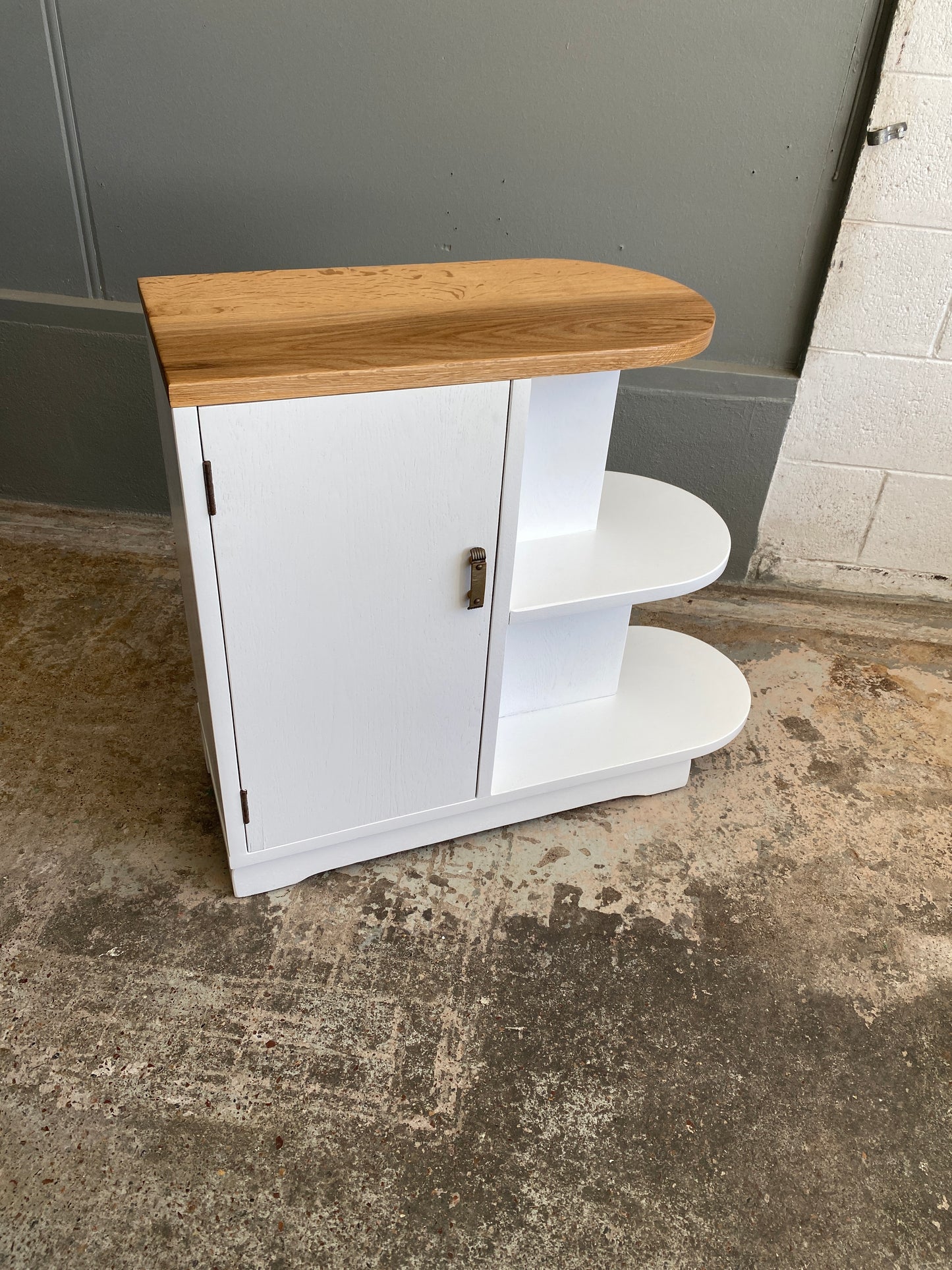 Art Deco Oak Bookshelf Upcycled