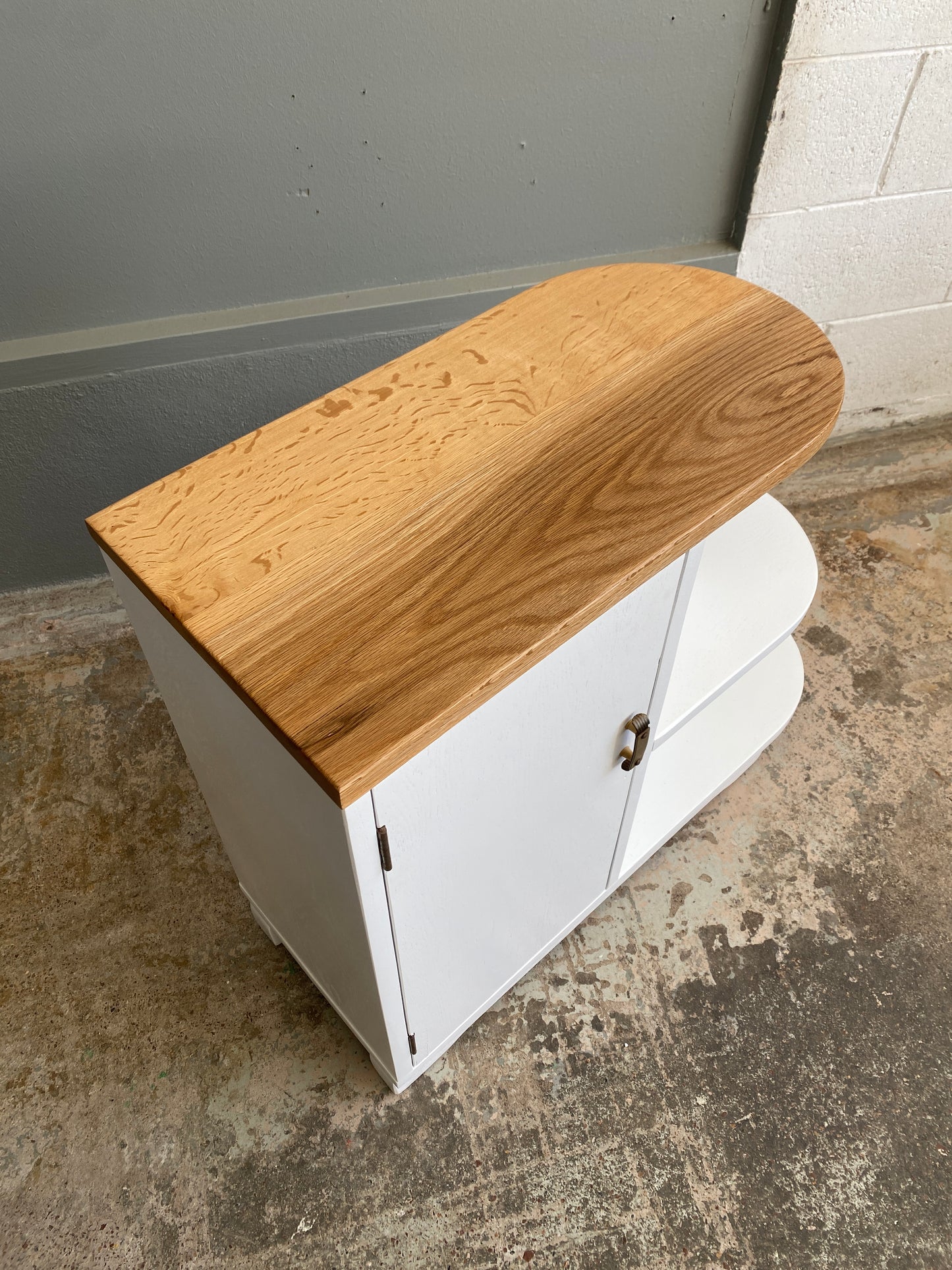 Art Deco Oak Bookshelf Upcycled
