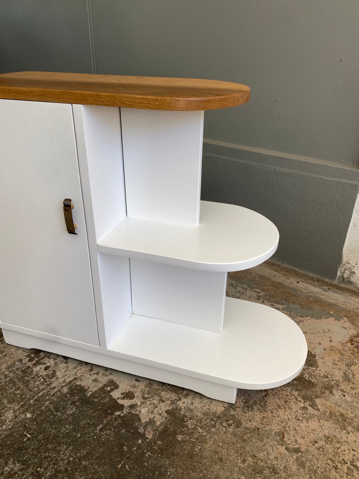 Art Deco Oak Bookshelf Upcycled