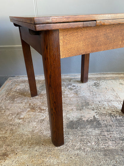Art Deco Oak Extendable Dining Table
