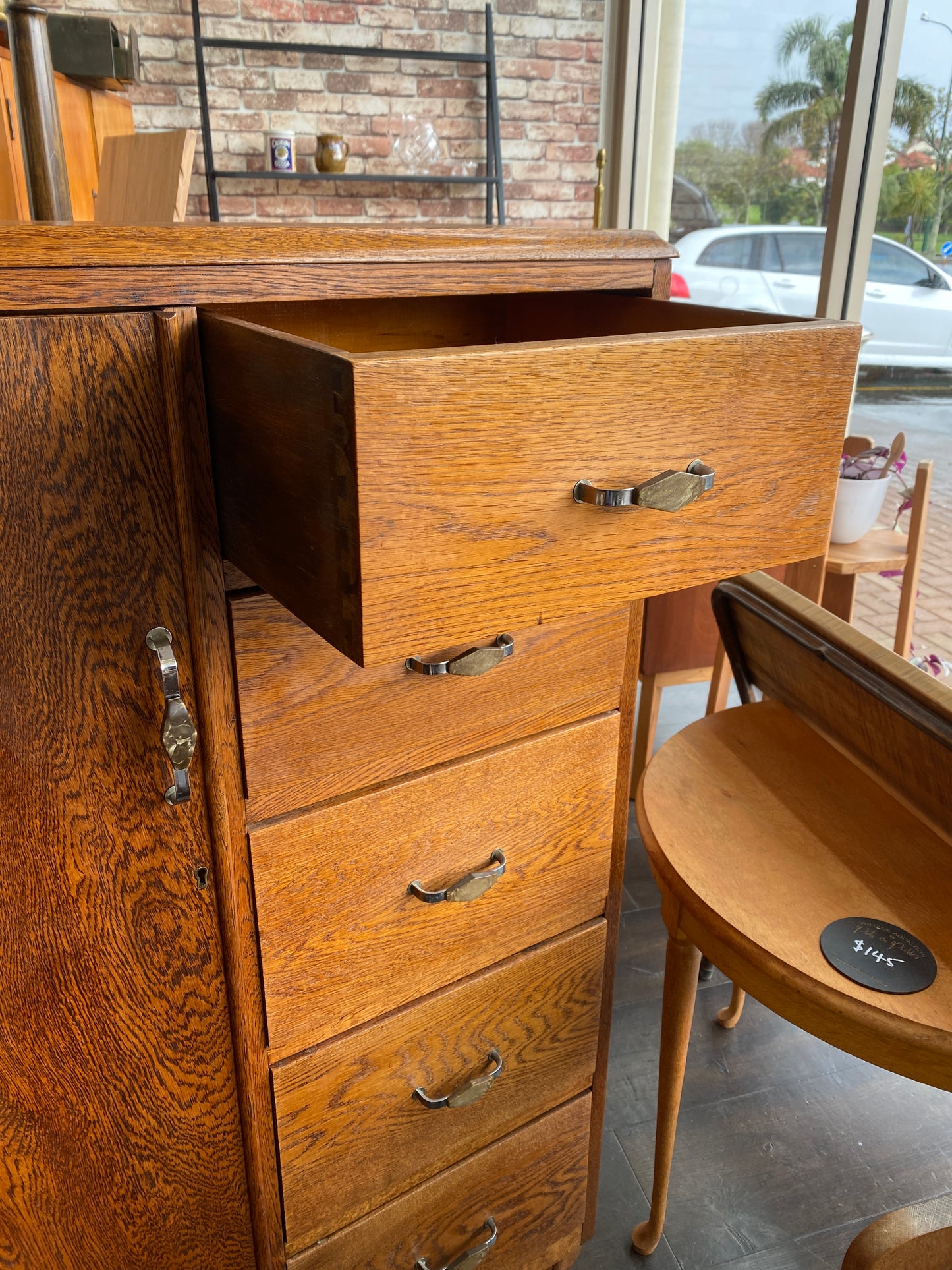 Art Deco Oak Manrobe