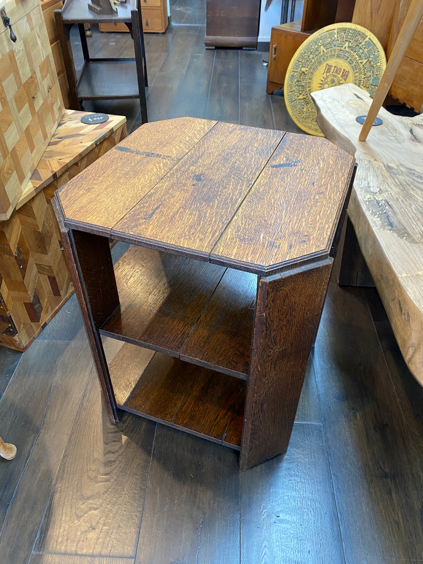 Art Deco Oak Occasional Table