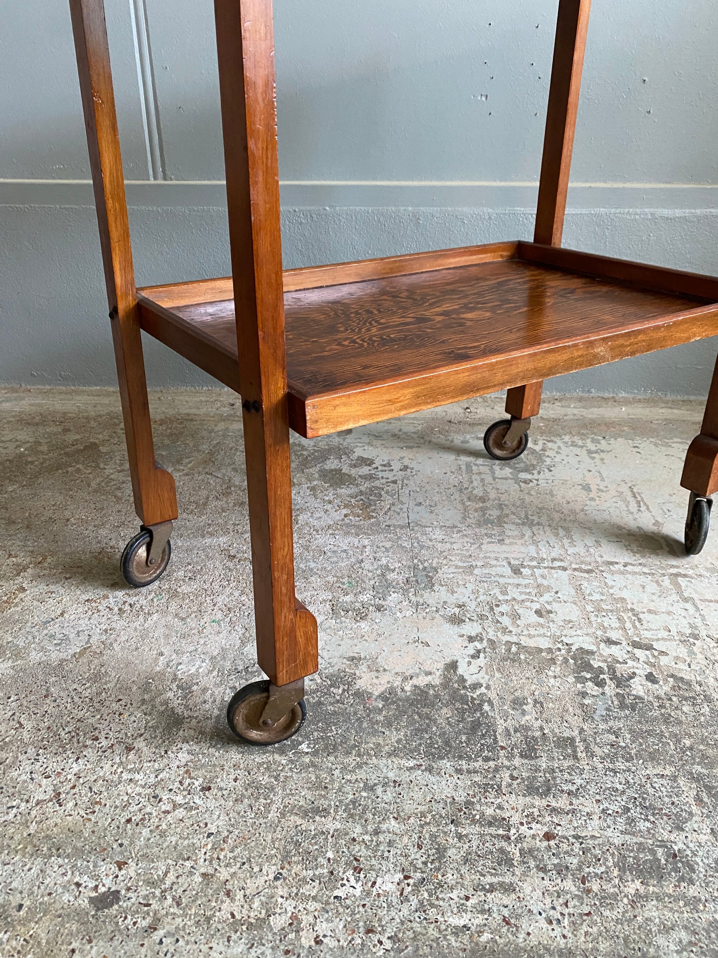 Art Deco Oak Serving Trolley