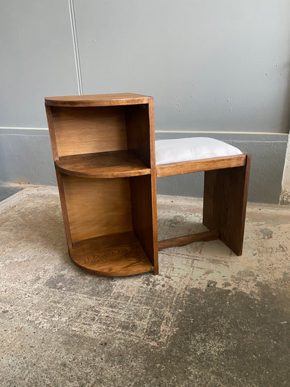 Art Deco Oak Telephone Table