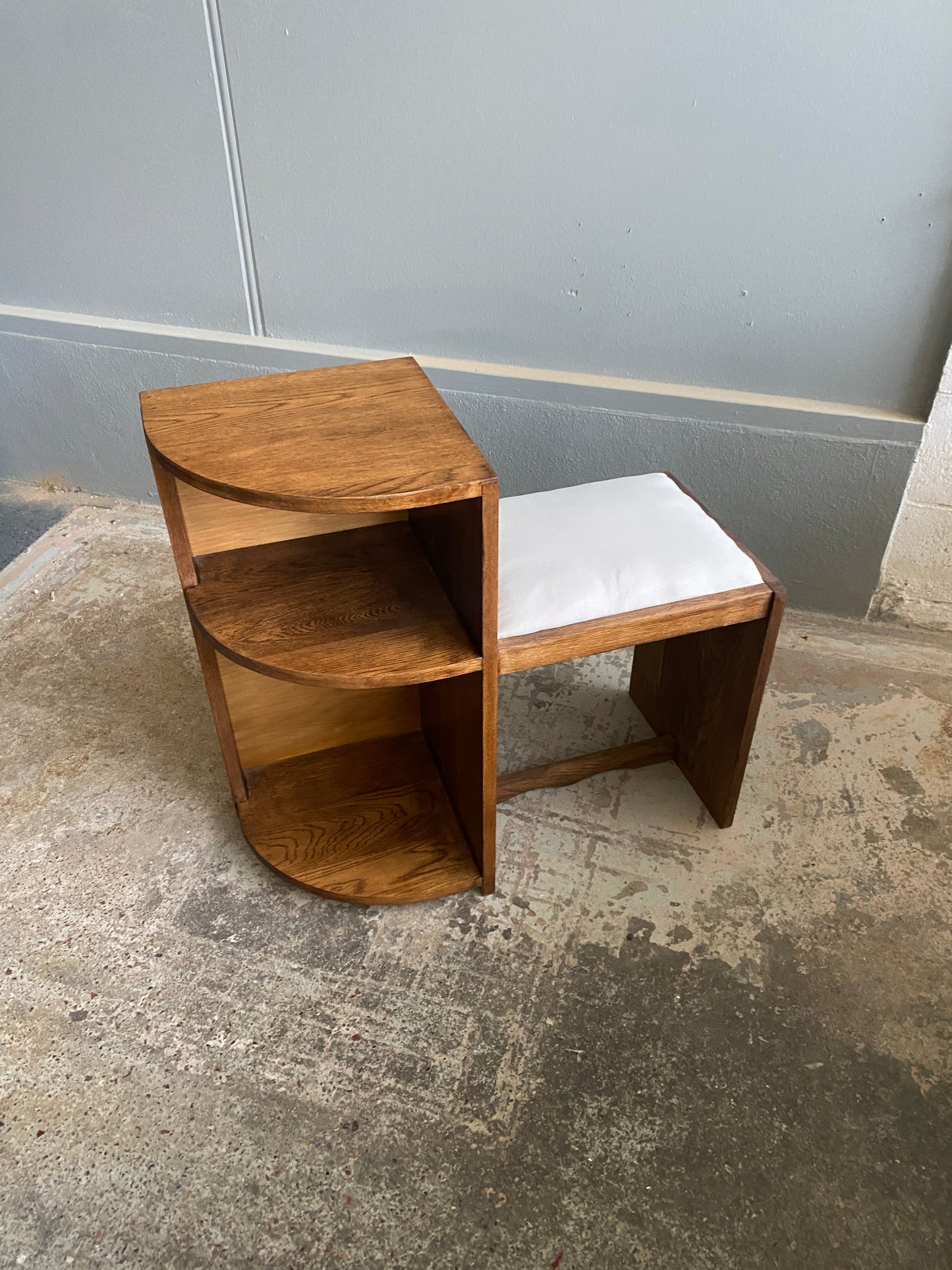 Art Deco Oak Telephone Table
