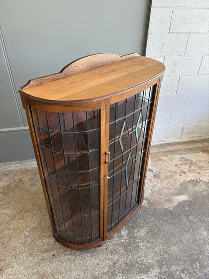 Art Deco Solid Oak China Cabinet by Collie's of Wellington