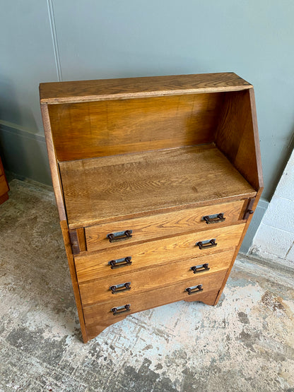 Art Deco Solid Oak Converted Desk