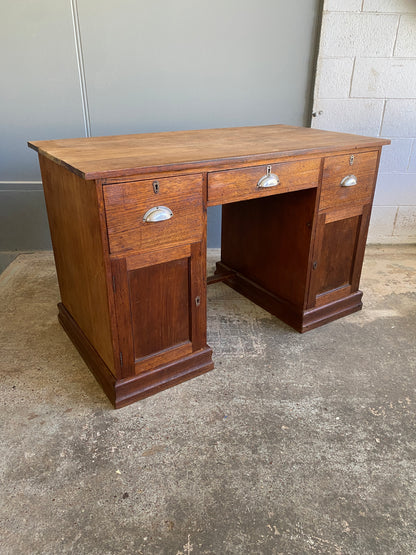 Art Deco Solid Oak Desk