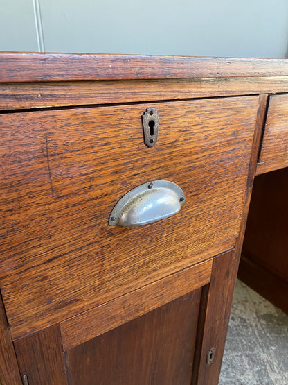 Art Deco Solid Oak Desk