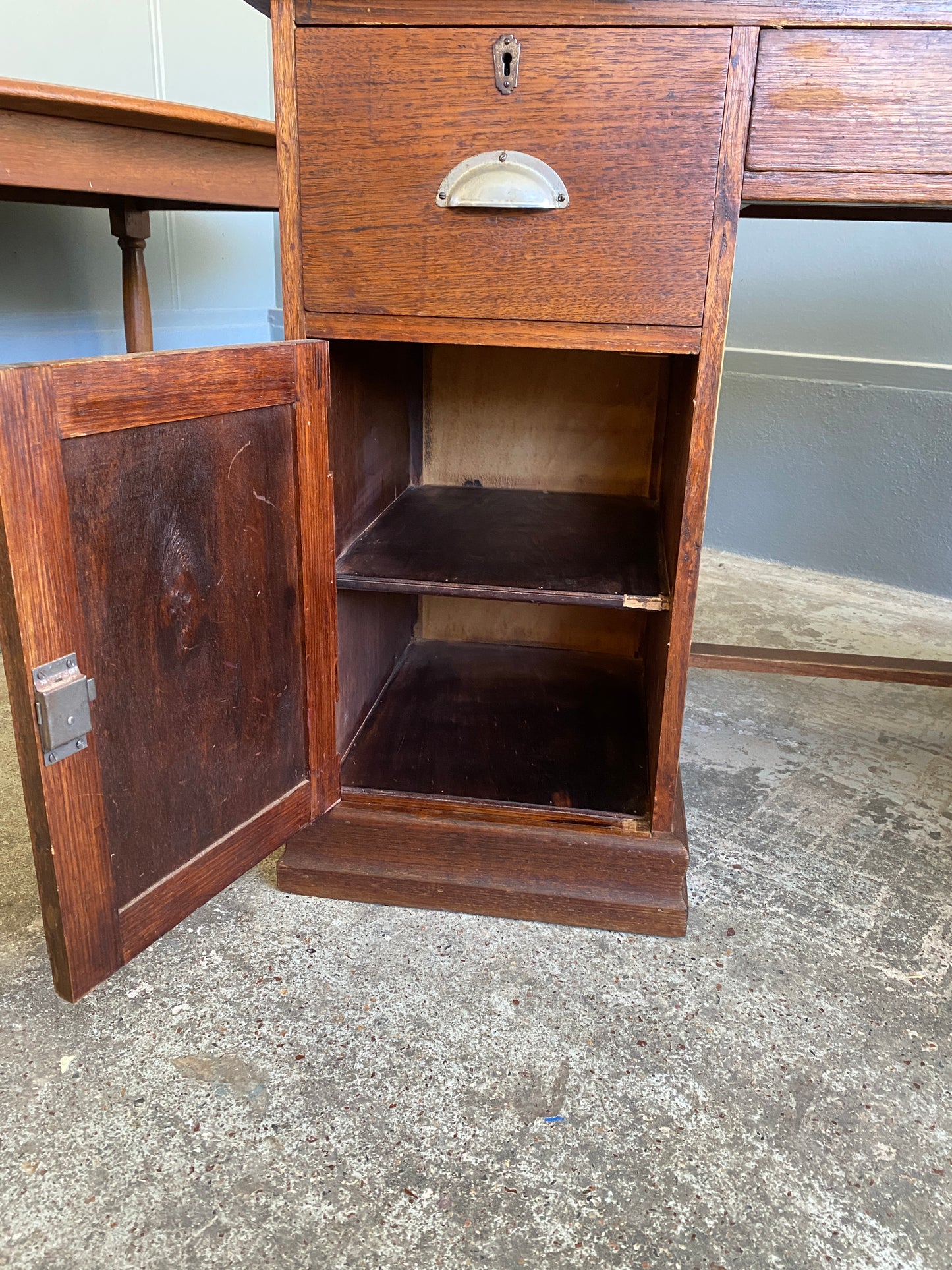 Art Deco Solid Oak Desk