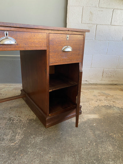Art Deco Solid Oak Desk