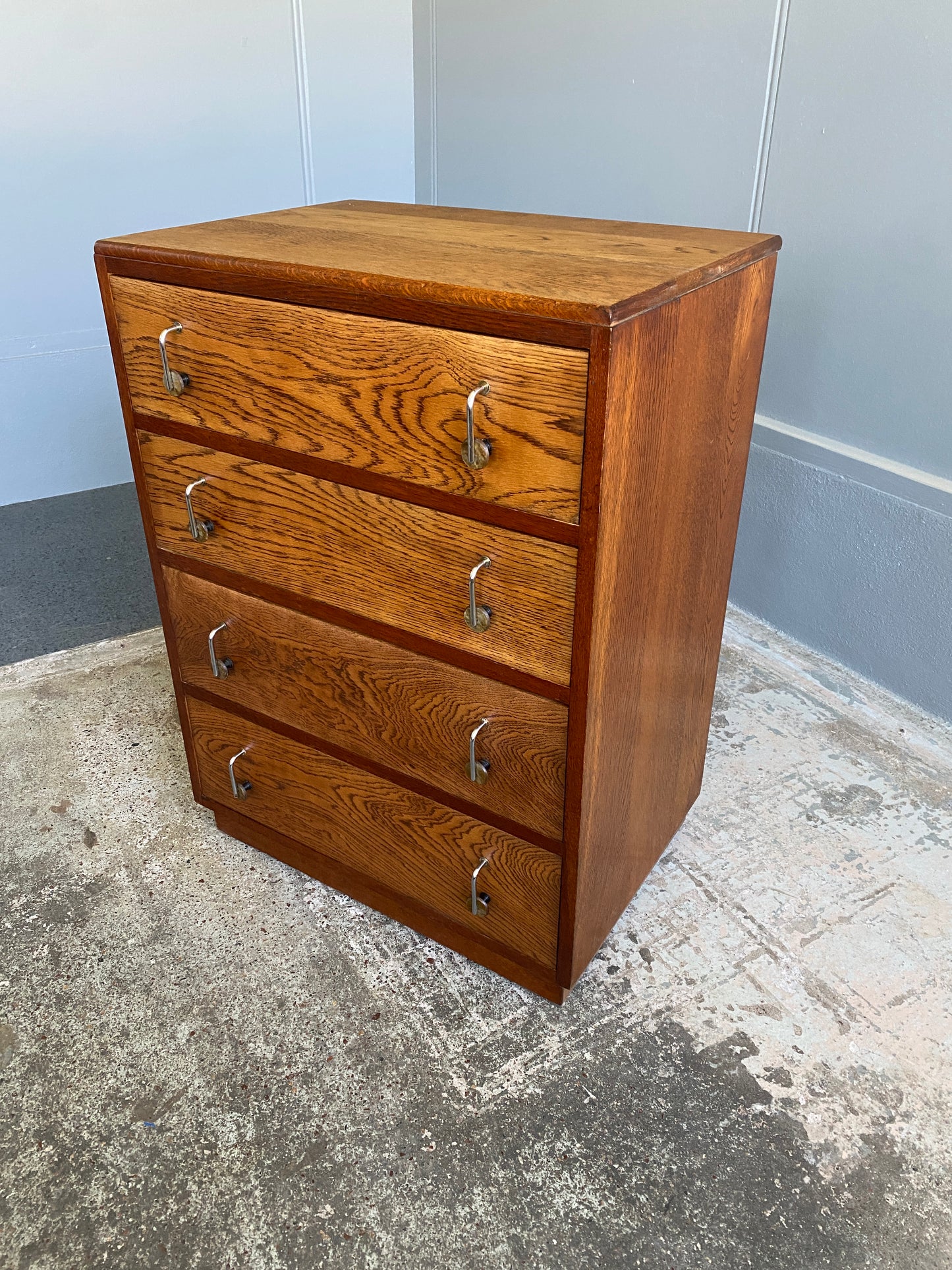 Art Deco Solid Oak Drawers