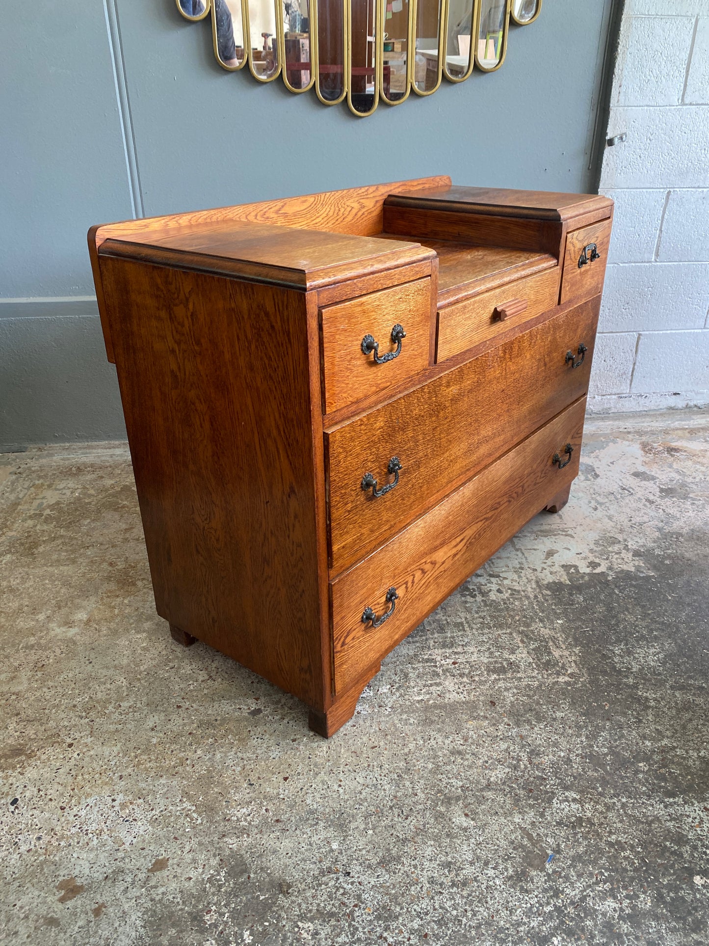 Art Deco Solid Oak Drawers