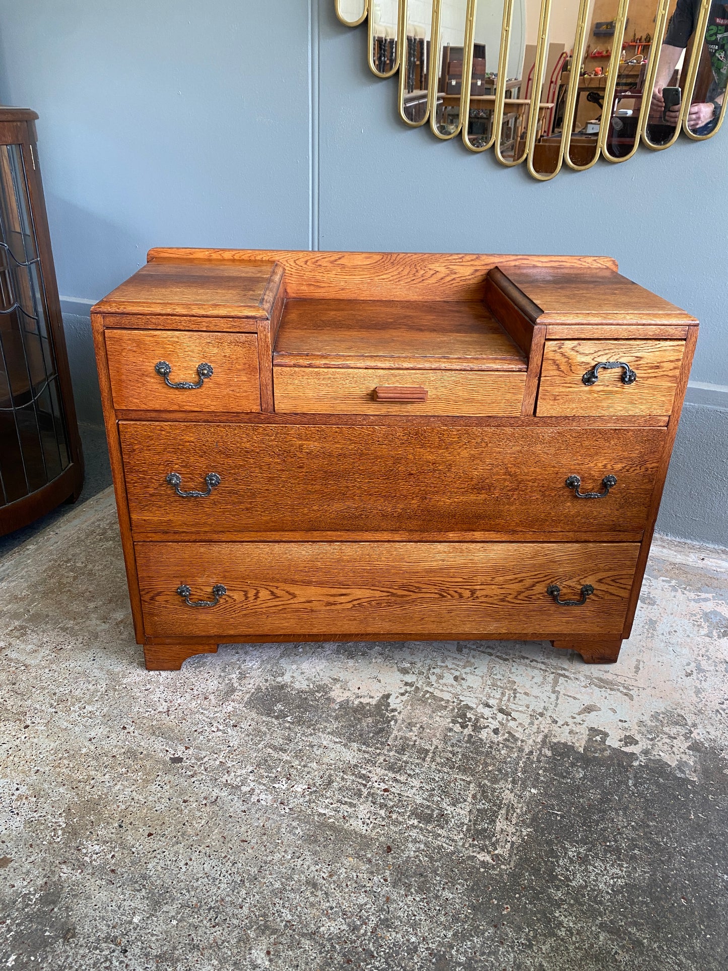 Art Deco Solid Oak Drawers