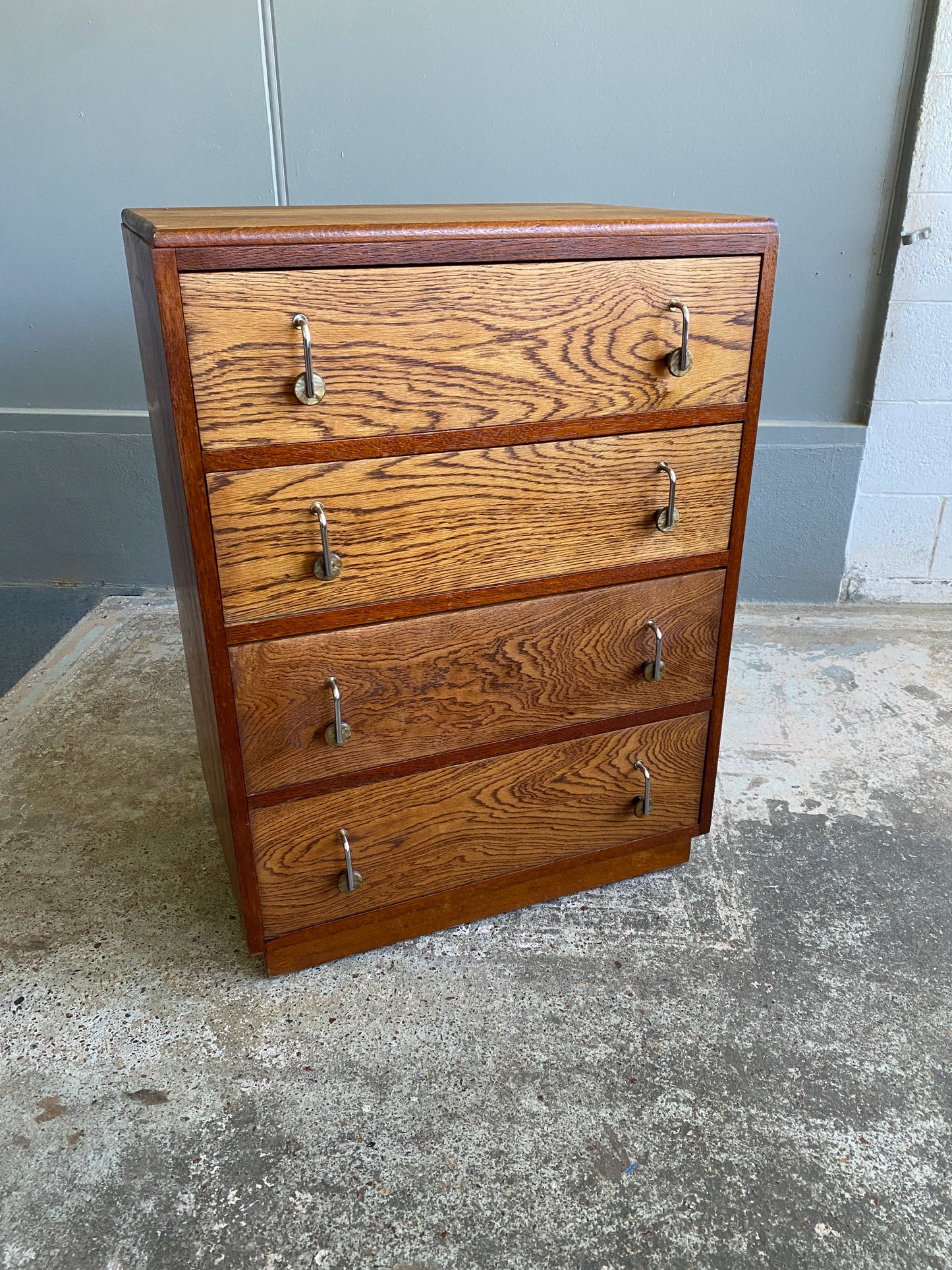 Art Deco Solid Oak Drawers