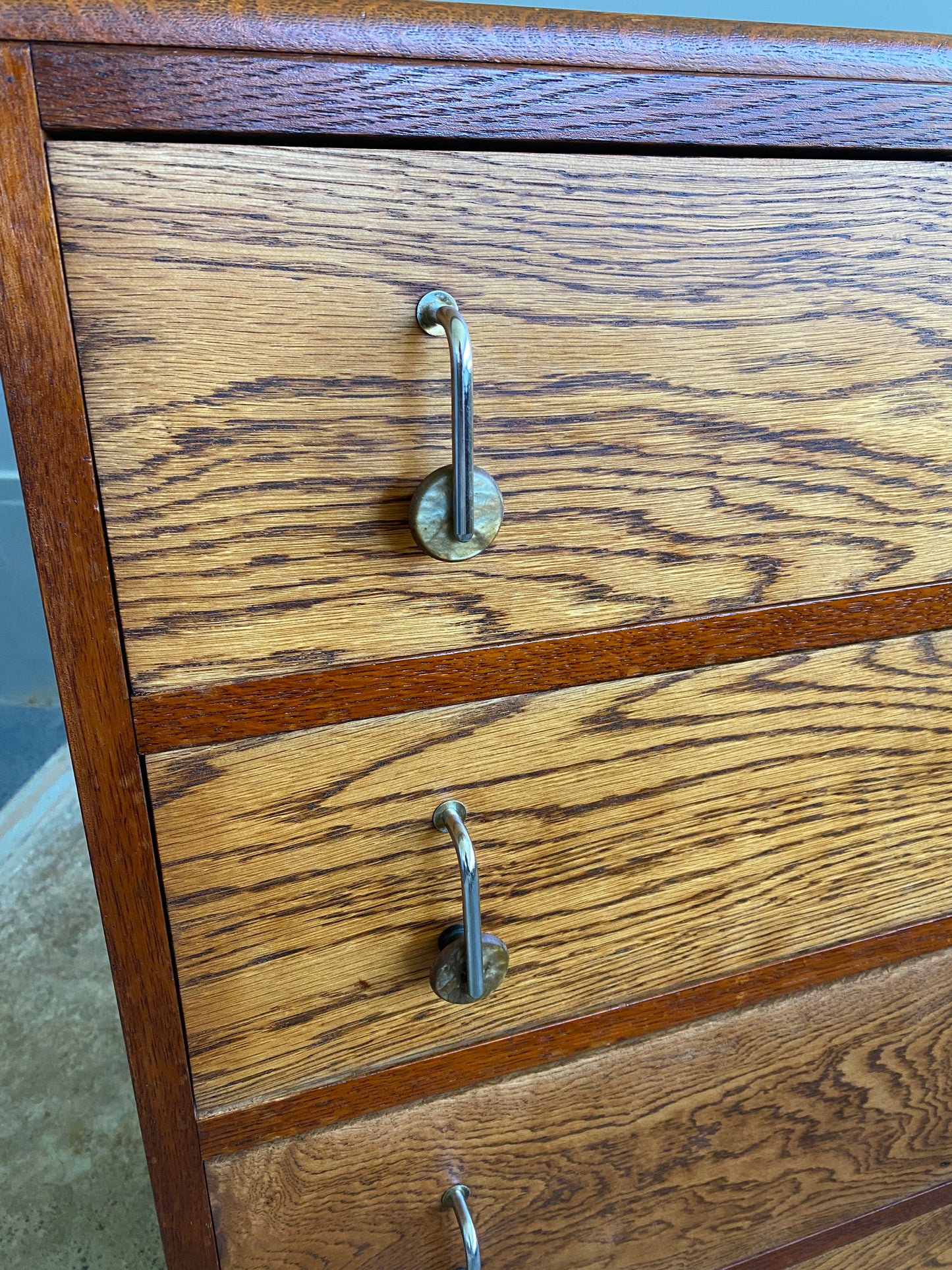 Art Deco Solid Oak Drawers