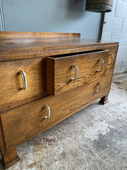 Art Deco Solid Oak Dresser/Drawers