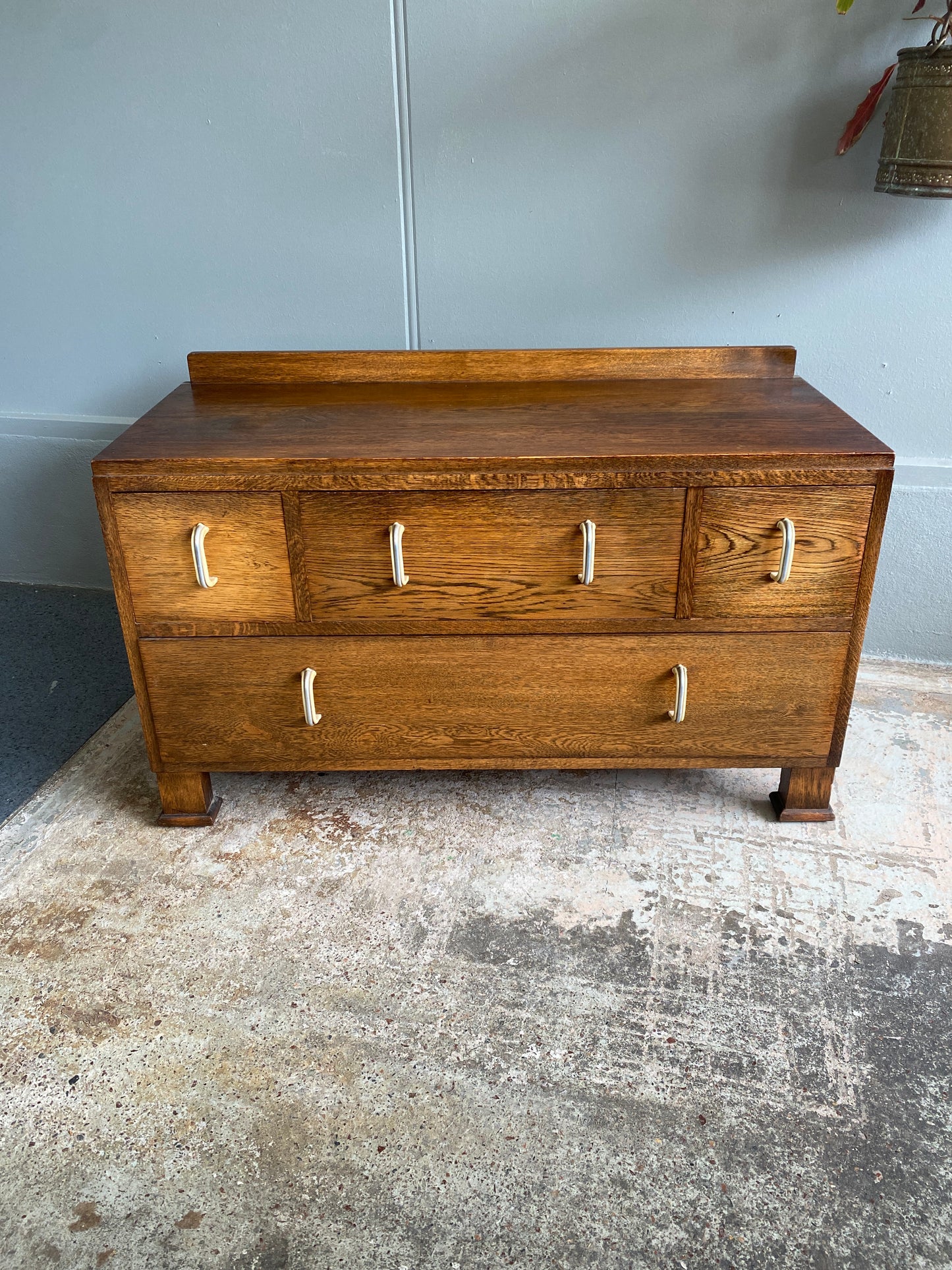 Art Deco Solid Oak Dresser/Drawers