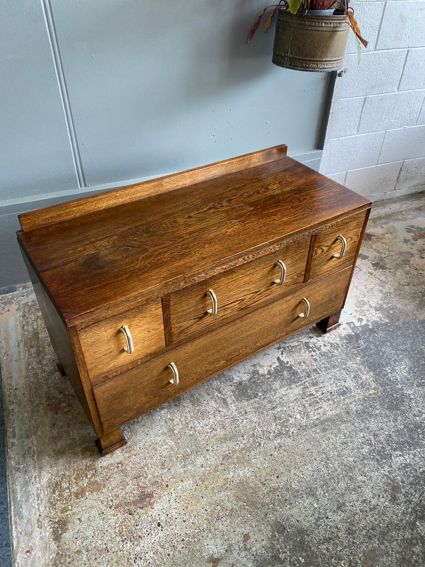 Art Deco Solid Oak Dresser/Drawers