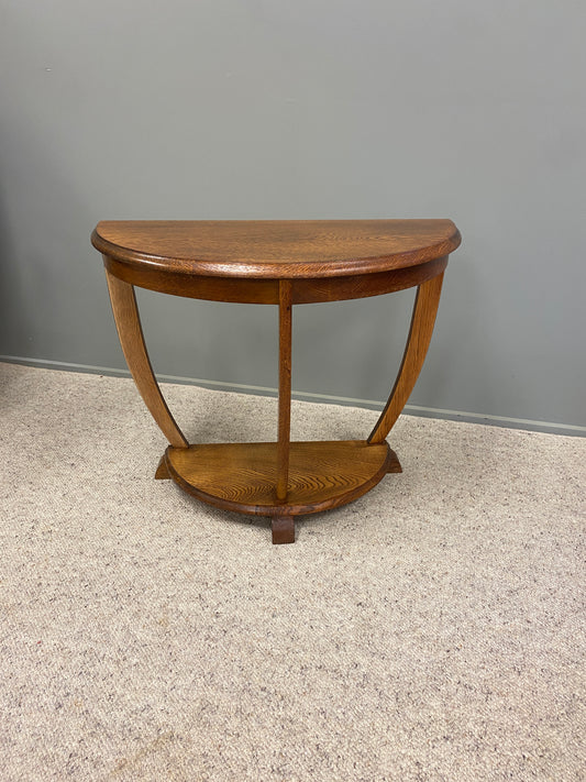 Art Deco Solid Oak Hall Table