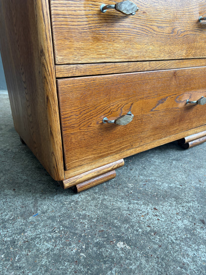 Art Deco Solid Oak Petit Drawers