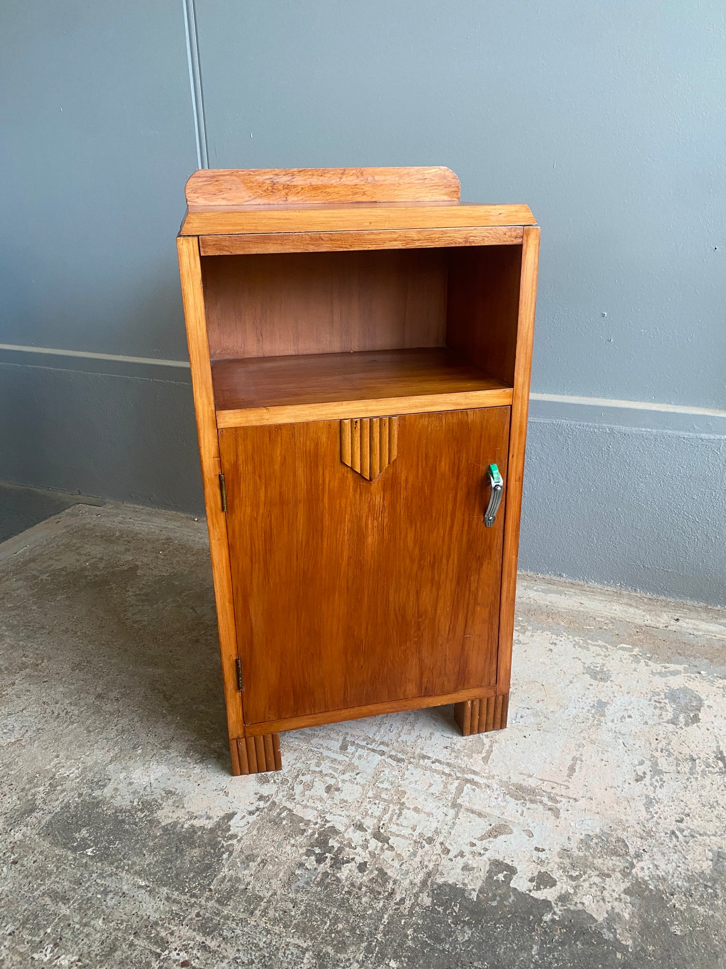 Art Deco Solid Rimu Bedside Table