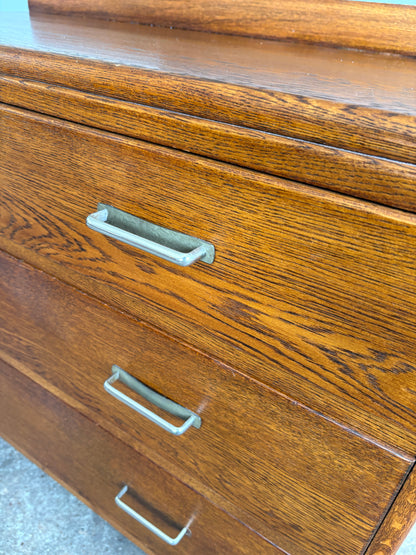 Art Deco Solid Tiger Oak Dresser