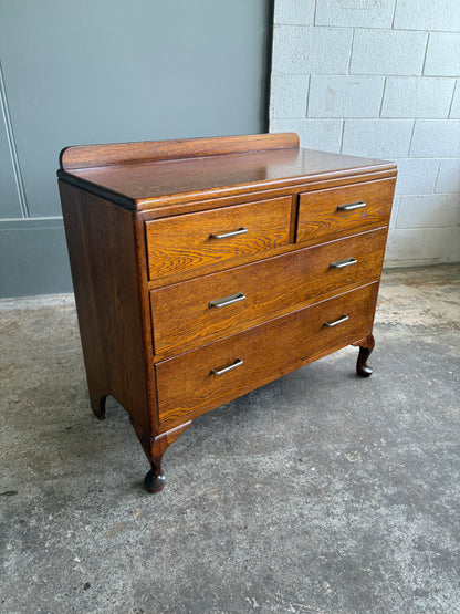 Art Deco Solid Tiger Oak Dresser