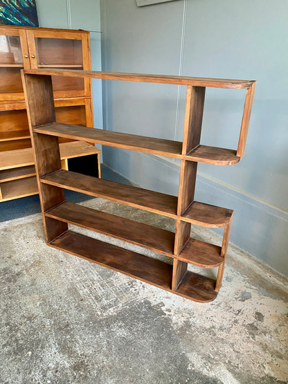 Art Deco Style Rustic Tiered Bookcase