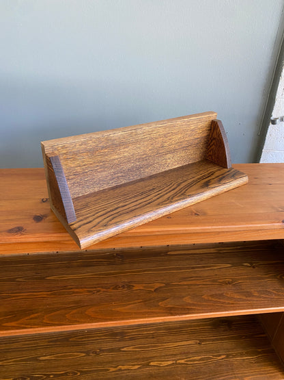 Art Deco Style Solid Oak Book Trough