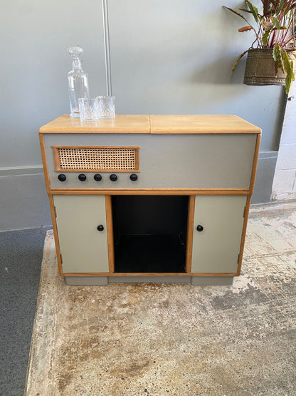 Art Deco Style Solid Oak Drinks Cabinet