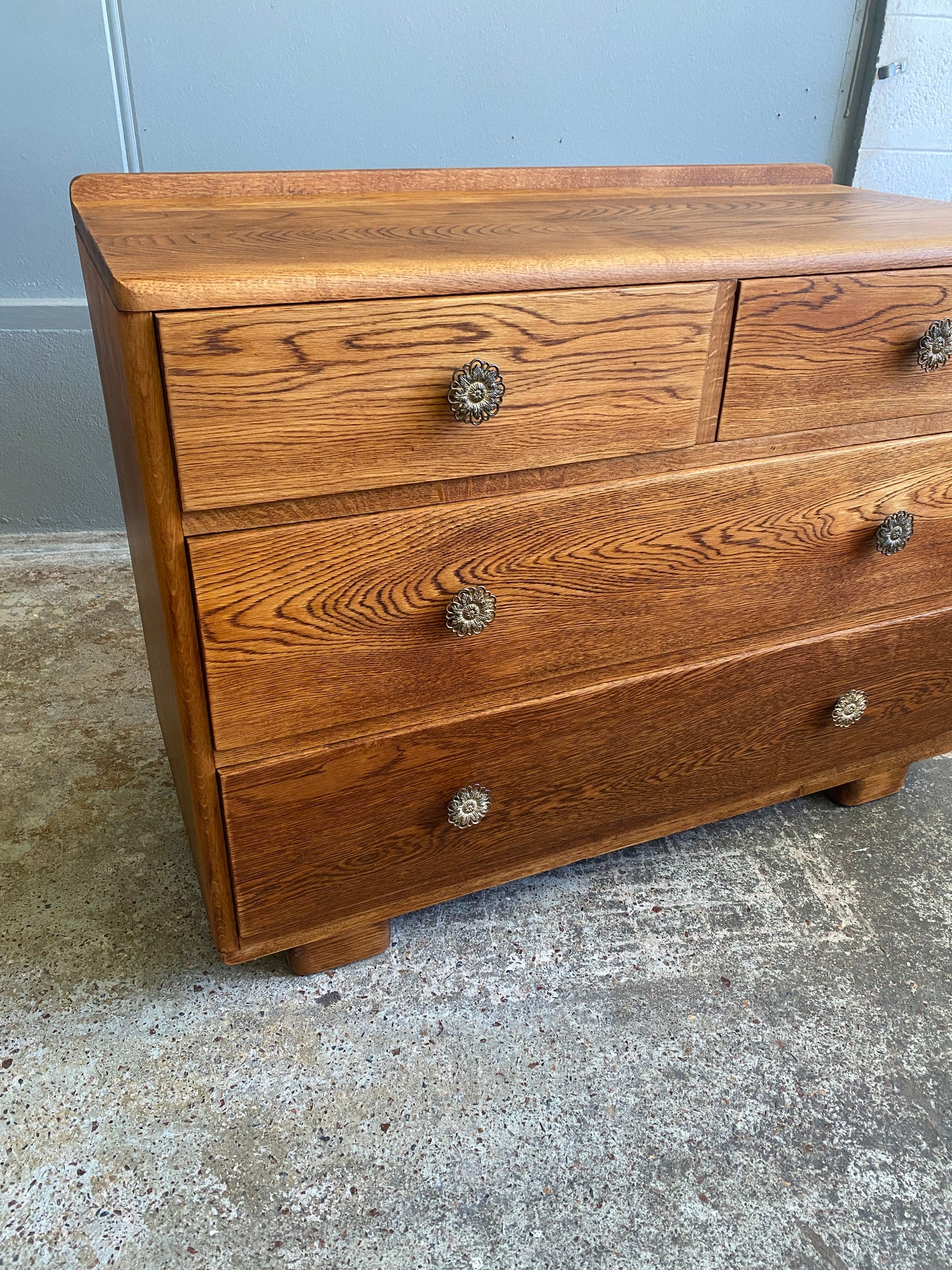Art Deco Tiger Oak Drawers