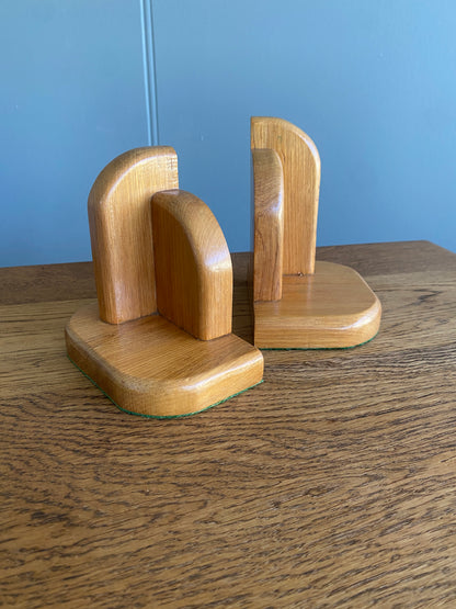 Art Deco Timber Bookends
