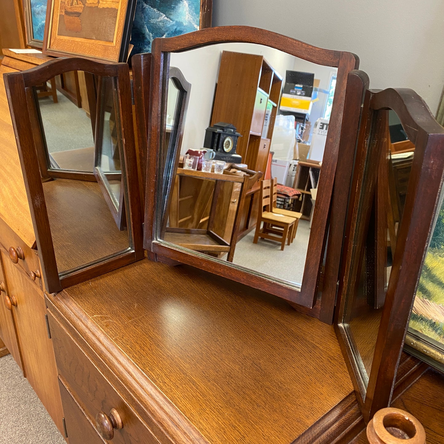 Art Deco Tri Mirror