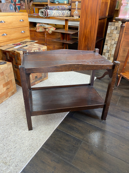 Arts & Crafts English Solid Oak Side Table