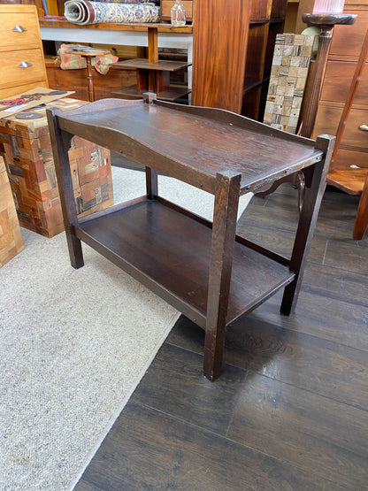 Arts & Crafts English Solid Oak Side Table