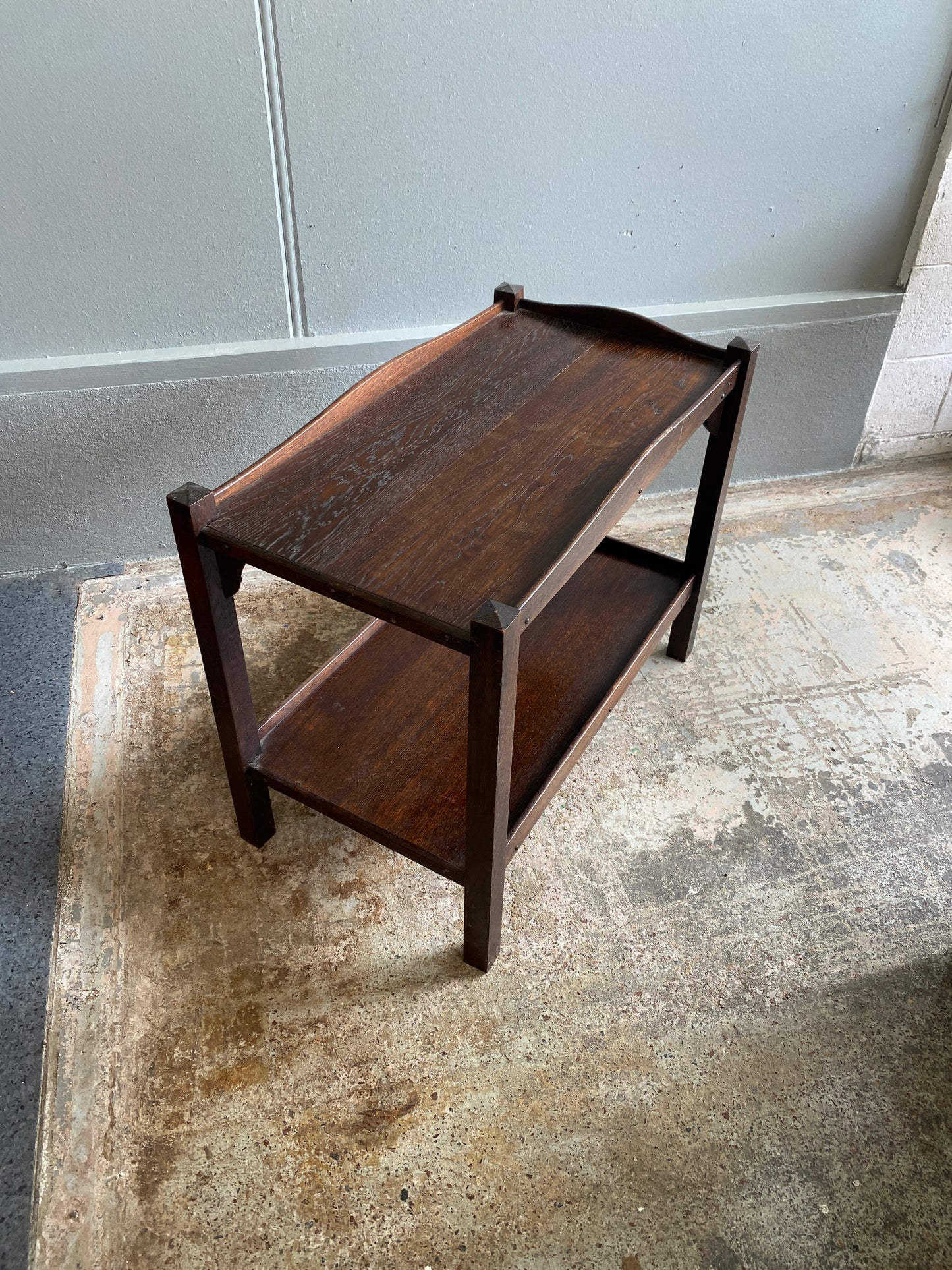 Arts & Crafts English Solid Oak Side Table