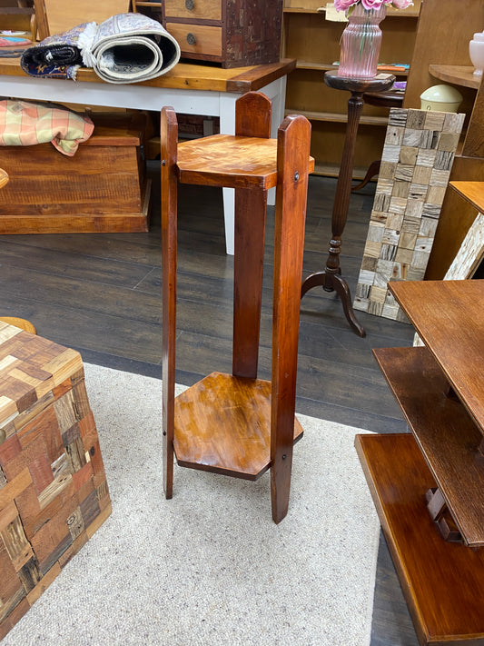 Arts & Crafts Kauri Geometric Plant Stand